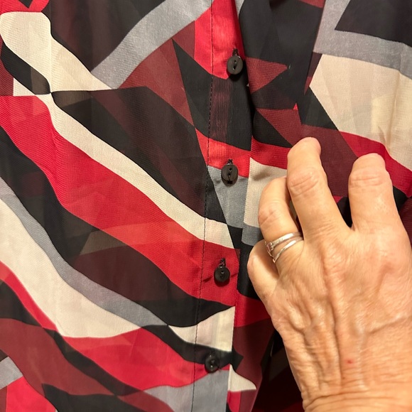 DONATED ❌Metaphor, Very Sheer Blouse, Sz MP - Picture 5 of 7